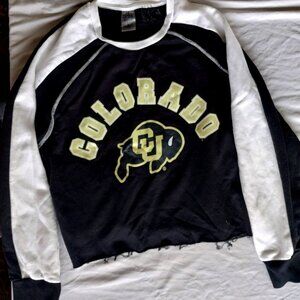 University of Colorado- Boulder (CU) Cropped Sweatshirt Gameday Couture